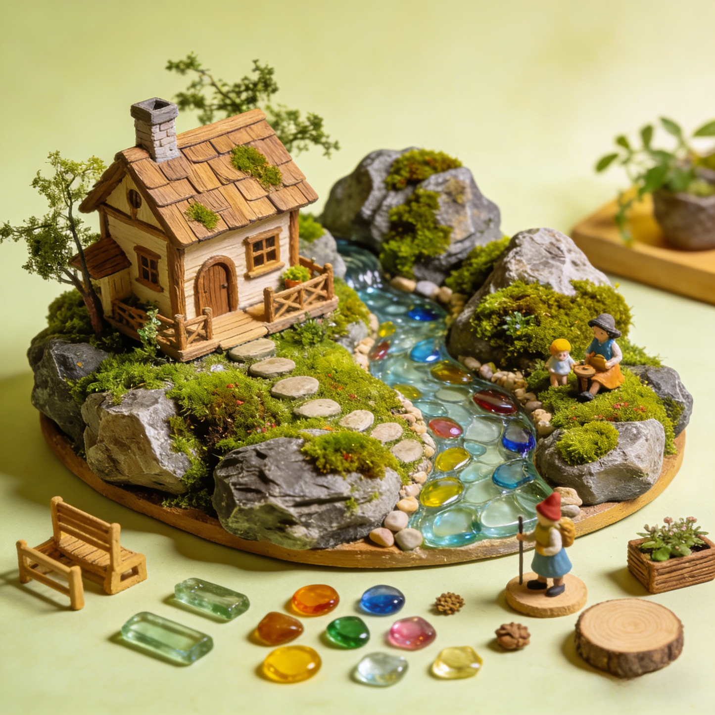 DIY Miniature River Cottage Landscape Kit