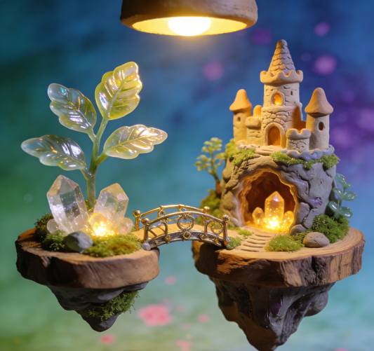 Fantasy Crystal Castle · Floating Island DIY Miniature