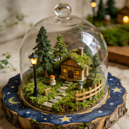 Forest Night Cottage · DIY Miniature Terrarium Kit